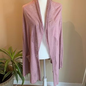 Anthropologie/Moth Dusty Rose Linen Blend Cardigan